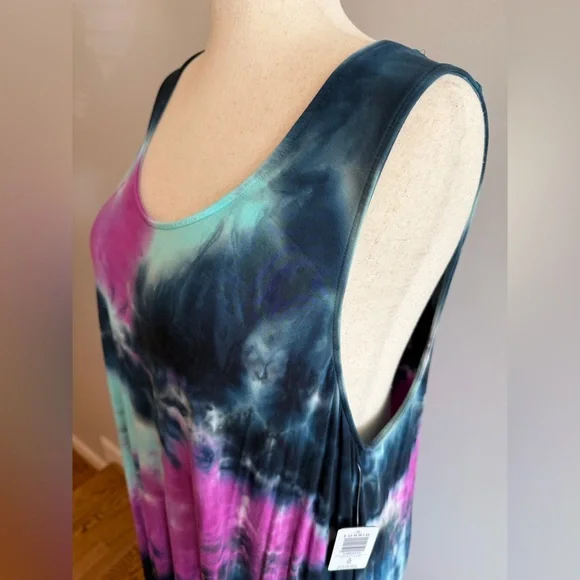 NWT Torrid Tie-Dye Super Soft Hi-Lo Maxi Dress - Torrid Size 4 (26, 4X) - Picture 7 of 15